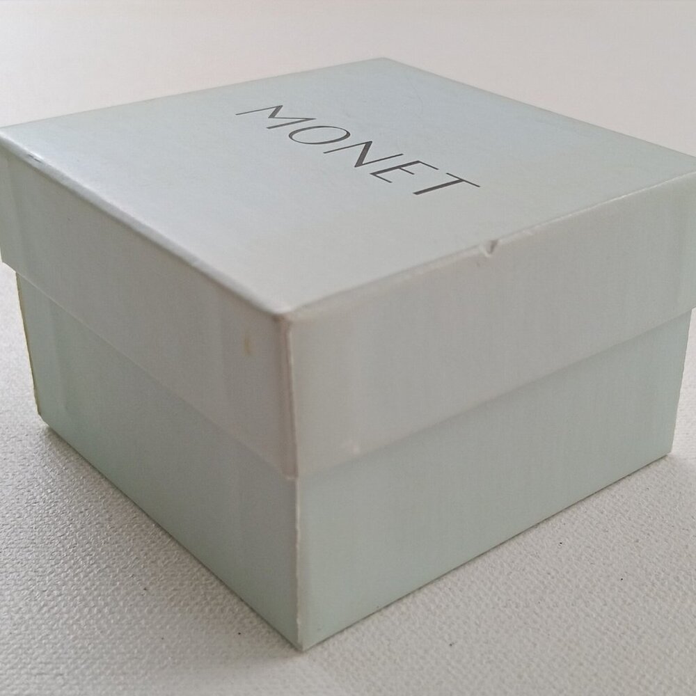 Monet  Silvertone Enamel Pink Ribbon Trinket Box New Breast Cancer Awareness - Picture 8 of 10